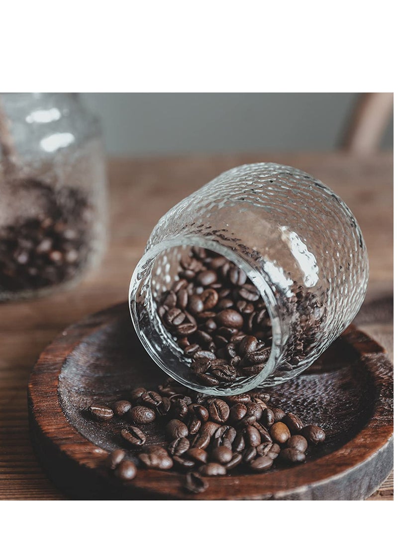 SYOSI وعاء توابل، وعاء زجاجي للتخزين، حاوية تخزين الطعام محكمة الإغلاق مع غطاء خشبي من الخيزران، علب مطبخ للشاي، حبوب القهوة، السكر، الحلوى، البسكويت، التوابل، موزع الحبوب (700 مل، 24 أونصة) - Image 2