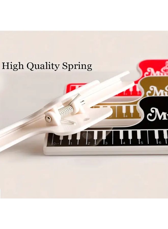 1pc Music Book Holder Ultimate Music Stand Clip For Securing Sheet Music Suitable For Musicians Piano And Score Stands Durable Plastic Note Clips Securely Hold Sheets In Place Prevents Page Turning - Image 4