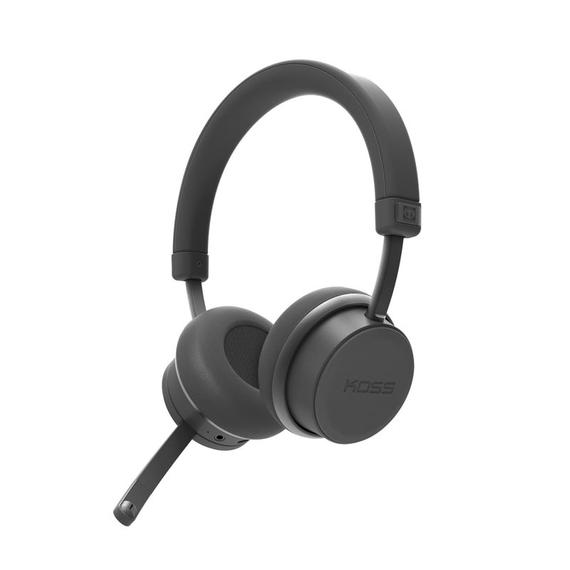Koss CS340BT QZ Wireless Bluetooth OnEar Communication Headset Active Noise Cancellation OnBoard Controls Black