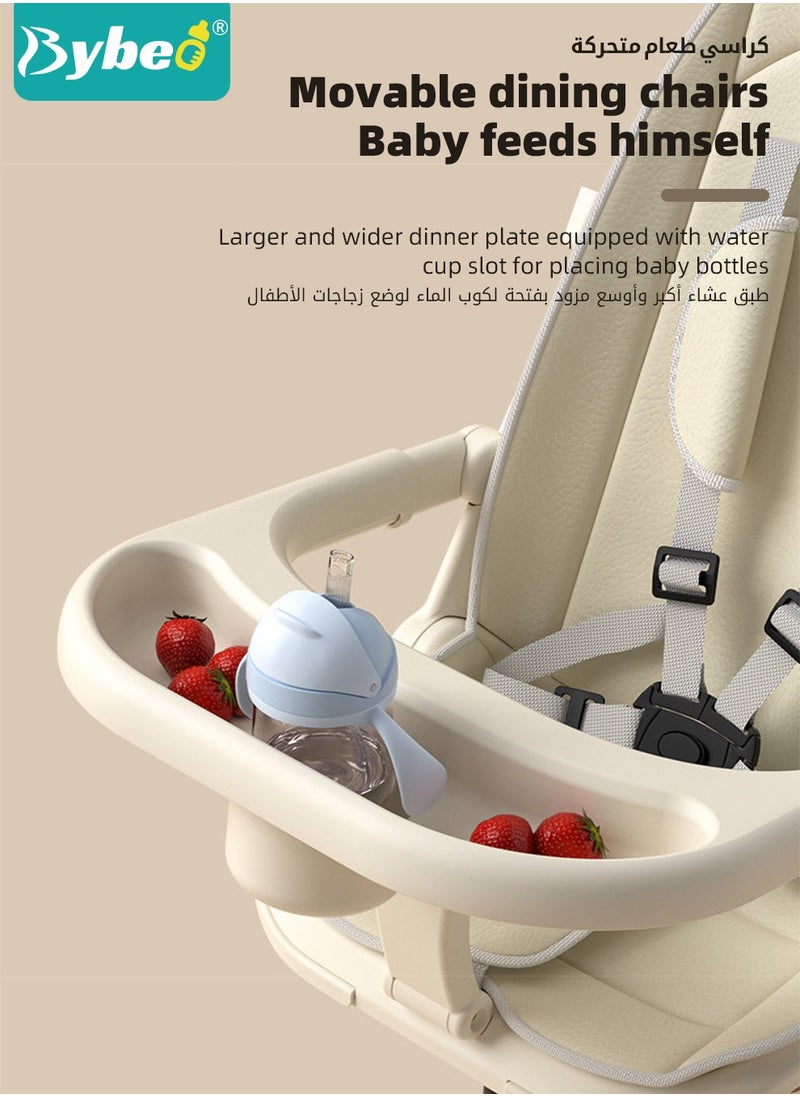 Generic - Lightweight Baby Stroller, Multifunctional Travel Cabin, One-Hand Folding Babies Strollers for Newborn, Infant, Kids with Dinner Plate, Sunshade and 175-Degree Adjustable  Reversible Reclining Seat - Image 1