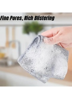 QUALITY 10 Stainless Steel Cleaning Cloths - Non-Stick Mesh Dish Towels for Kitchen Maintenance, Scrubbing Pads for Stoves, Pots, Range Hoods, And Sink Grease Removal - Essential Tools for Commercial Cleaning  - Image 3