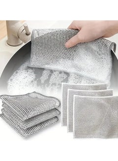 QUALITY 10 Stainless Steel Cleaning Cloths - Non-Stick Mesh Dish Towels for Kitchen Maintenance, Scrubbing Pads for Stoves, Pots, Range Hoods, And Sink Grease Removal - Essential Tools for Commercial Cleaning  - Image 1