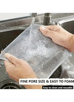 QUALITY 10 Stainless Steel Cleaning Cloths - Non-Stick Mesh Dish Towels for Kitchen Maintenance, Scrubbing Pads for Stoves, Pots, Range Hoods, And Sink Grease Removal - Essential Tools for Commercial Cleaning  - Image 2