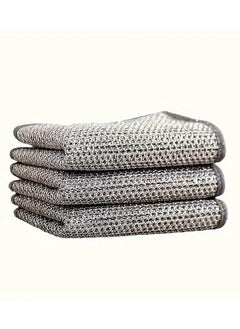 QUALITY 10 Stainless Steel Cleaning Cloths - Non-Stick Mesh Dish Towels for Kitchen Maintenance, Scrubbing Pads for Stoves, Pots, Range Hoods, And Sink Grease Removal - Essential Tools for Commercial Cleaning  - Image 5