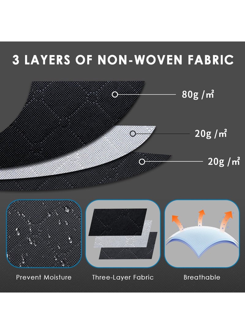 فاصولا عبوة من قطعتين اكياس تخزين تحت السرير، صندوق تخزين كبير تحت السرير، صناديق تخزين قابلة للطي مع اغطية، شنطة تخزين قماشية للملابس واللحاف والبطانيات واغطية السرير (اسود) - Image 3