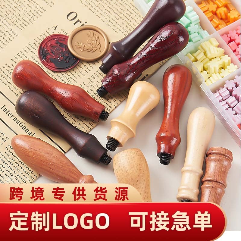 Vintage Wooden Wax Seal Handle – Alien Shape, Environmental Protection, 77mm Height - Image 2