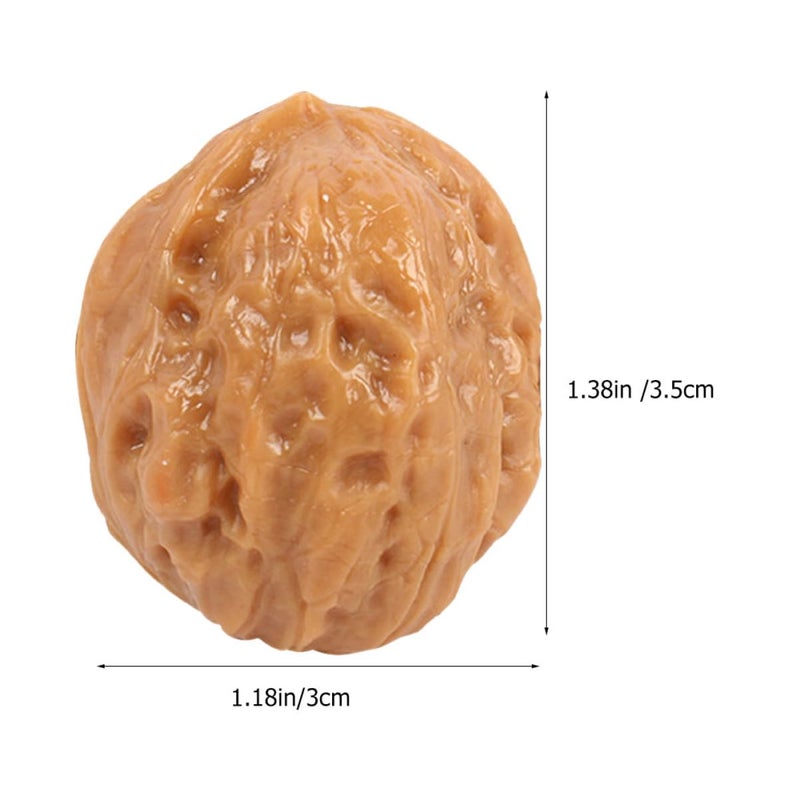 6 Lifelike Artificial Walnut Models Faux Nut Decorations For Home Party Centerpiece - Image 3