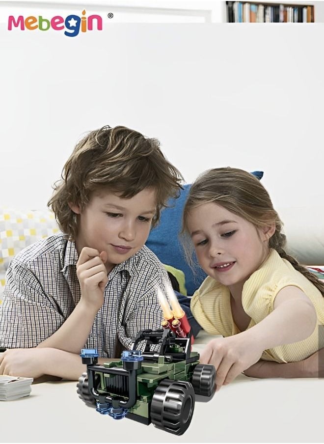 MEBEGIN 2 In 1 101 Pieces STEM Artillery Trucks Bricks Series Building Toy, 6 Years  - Image 3