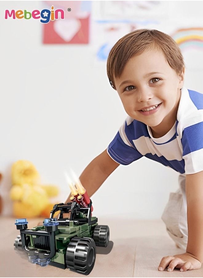 MEBEGIN 2 In 1 101 Pieces STEM Artillery Trucks Bricks Series Building Toy, 6 Years  - Image 4