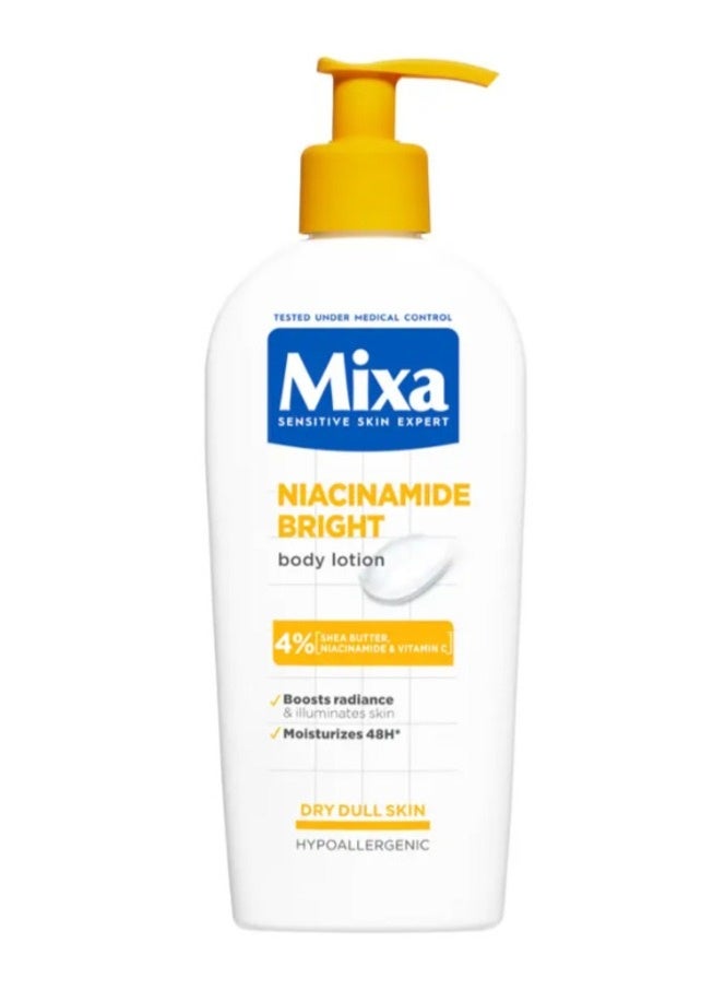 mixa Body and face lotion with niacinamide, shea butter and vitamin C for radiance and spot removal 250 ml - Image 1