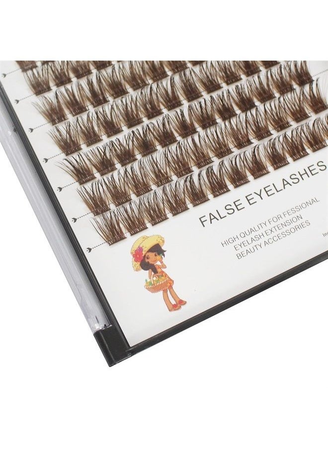 Vayator D Curl 0.07mm Brown 120pcs Wide Cluster 10-20mm To Choose Professional Makeup Individual Cluster Home DIY Eyelashes Grafting Eyelash Extension (brown-14mm)  - Image 2