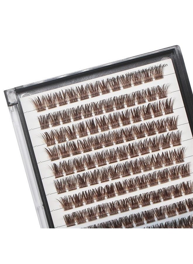 Vayator D Curl 0.07mm Brown 120pcs Wide Cluster 10-20mm To Choose Professional Makeup Individual Cluster Home DIY Eyelashes Grafting Eyelash Extension (brown-14mm)  - Image 1