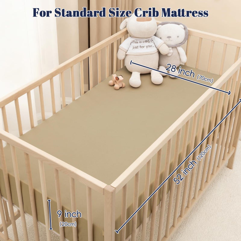 PHF 3 Pack Soft Pet Dogs Crib Sheets Fitted, Comfy Breathable Baby Sheets for Boys Girls, 28x52 Inches Fits Standard Crib and Toddler Mattresses, Pet Dogs - Image 4