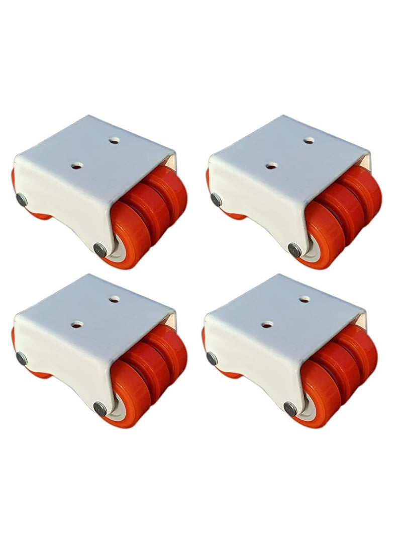 THOISEWELT THOISEWELT Small 6 Wheel Caster For Furniture Table Tipoy Fix Plate Moving Caster Wheel 120kg Loding Capacity Pack Of 4  - Image 1