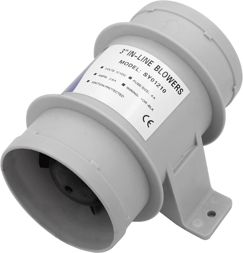 NEWMAIX Inline Blower，Bilge Blower 12V 4A Marine Bilge Blower Air Blower Boat Cool Fan Marine Ventilation - Image 3