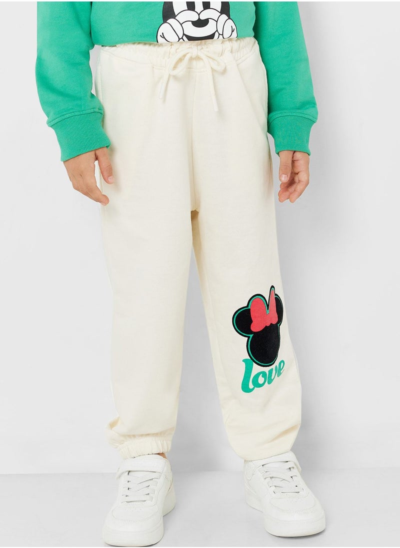 Disney Minnie Mouse - Girls Disney Minnie Mouse Printed Hoodie And Jogger Set - Image 1