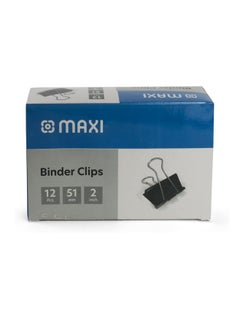 Maxi 48-Piece Binder Clip 51mm Size Black  - Image 2