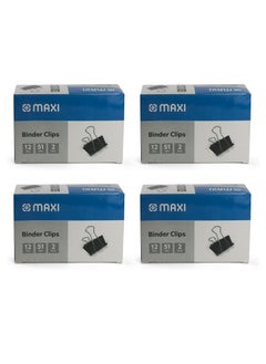 Maxi 48-Piece Binder Clip 51mm Size Black  - Image 1