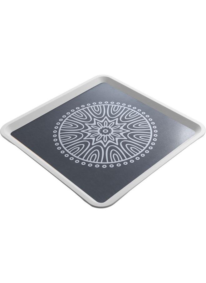 Alsaif Plastic Serving Tray 32 Cm Square Black  - Image 2