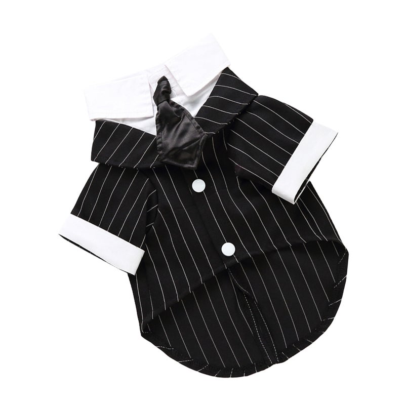 Lovely Dog Clothes Pet Suit Tie Costume Puppy Formal Clothing Comfortable Pet Apparel (Tie Stripe, Size S) - Image 3