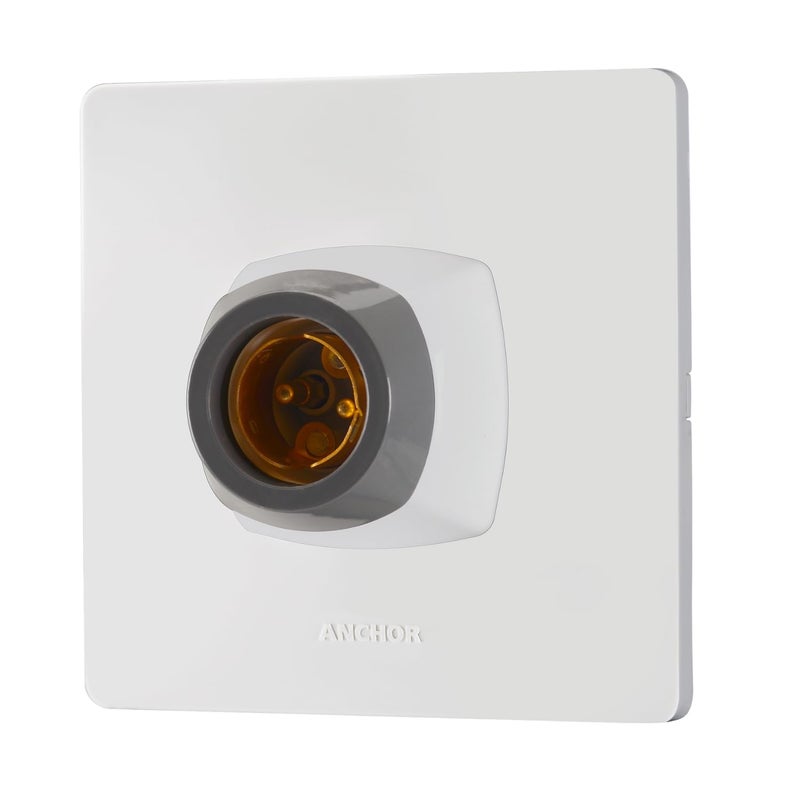 Anchor by panasonic 240V Plastic 6A Modular Batten Lamp Holder (White, 39946) - Image 1