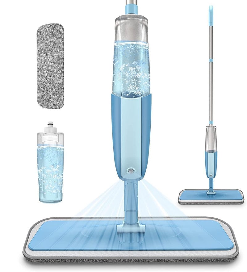 DEV STORE Stainless Steel Microfiber Floor Cleaning Spray Mop with Removable Washable Cleaning Pad and Integrated Water Spray Mechanism360 Degree Easy Floor CleaningMulticolour - Image 1