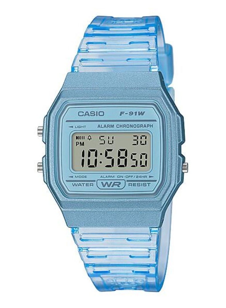 CASIO Youth Digital Wrist Watch F-91WS-2DF - 33 mm - Blue - Image 1