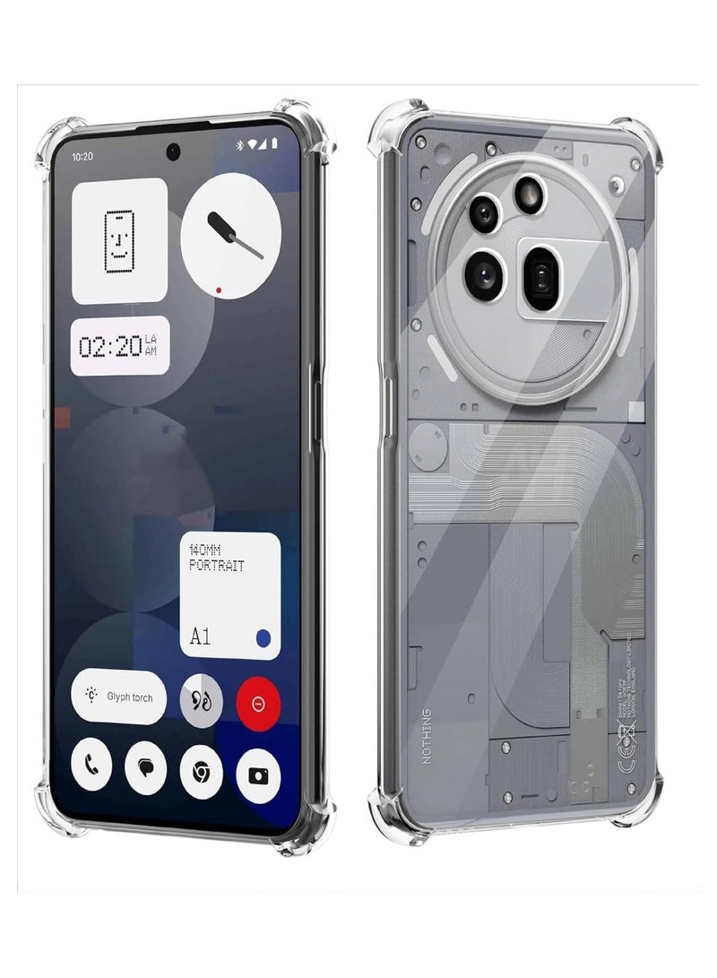 Case for Nothing Phone 3a Pro Case Cover Transparent Anti Scratch case Shock Absorbent Bumper Protective Transparent Back Cover with Camera Protection for Nothing Phone 3A Pro Clear - Image 1