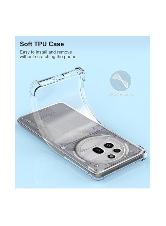 Case for Nothing Phone 3a Pro Case Cover Transparent Anti Scratch case Shock Absorbent Bumper Protective Transparent Back Cover with Camera Protection for Nothing Phone 3A Pro Clear - Image 2