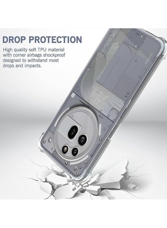 Case for Nothing Phone 3a Pro Case Cover Transparent Anti Scratch case Shock Absorbent Bumper Protective Transparent Back Cover with Camera Protection for Nothing Phone 3A Pro Clear - Image 3