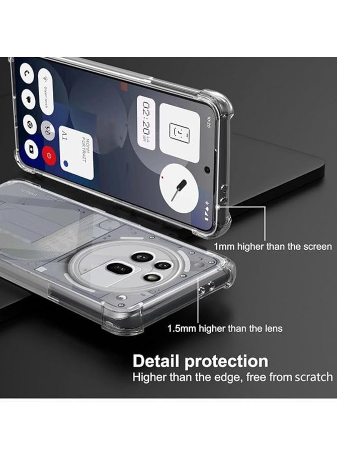 Case for Nothing Phone 3a Pro Case Cover Transparent Anti Scratch case Shock Absorbent Bumper Protective Transparent Back Cover with Camera Protection for Nothing Phone 3A Pro Clear - Image 4