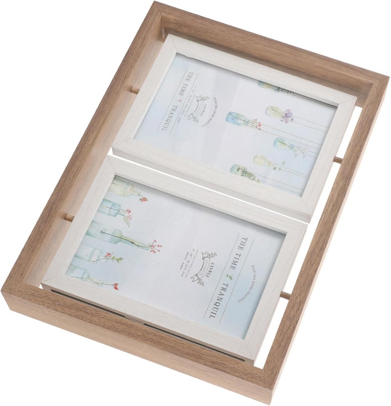Rotating Double Sided Photo Frame Elegant Art Picture Holder with Rotation for Home Office Decor and Precious Memories Display - Image 1