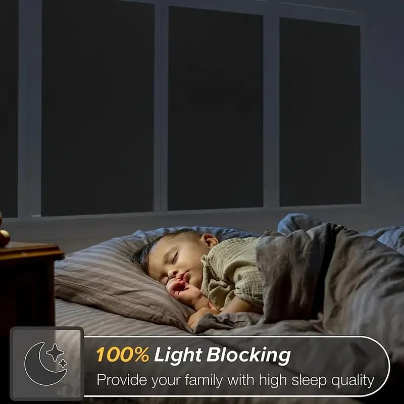 SUNBIRD 100% فيلم مرآة للنوافذ للتحكم في أشعة الشمس والحرارة معتم للحماية من الأشعة فوق البنفسجية (أسود، 50Cm X 200cm)، قابل للإزالة واللصق - Image 5