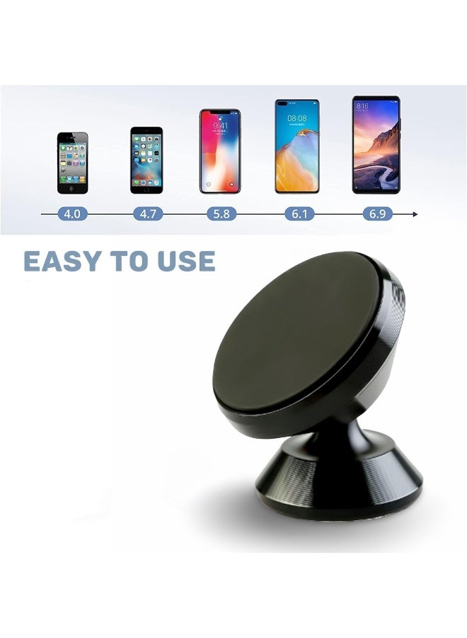 Magnetic Car Phone Holder – 360° Rotation Dashboard Mount, Strong Magnetic Grip, Universal Compatibility for Smartphones, Compact Design for Car, Office & Home – Easy Installation - UN-06 - Image 4