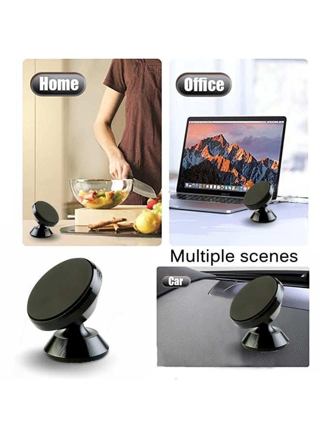 Magnetic Car Phone Holder – 360° Rotation Dashboard Mount, Strong Magnetic Grip, Universal Compatibility for Smartphones, Compact Design for Car, Office & Home – Easy Installation - UN-06 - Image 5