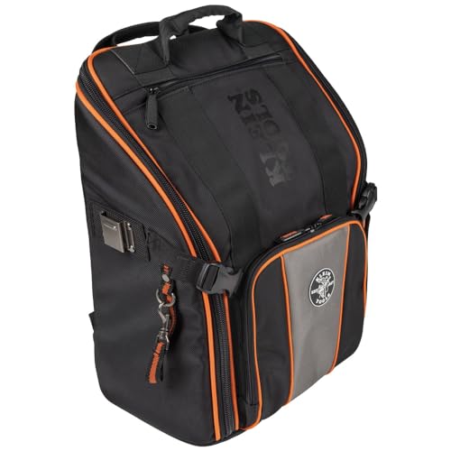 Klein Tools 55482 Tool Bag Backpack Heavy Duty Tradesman Pro Tool Organizer with 21 Pockets and Large Interior Water Resistant - Image 1