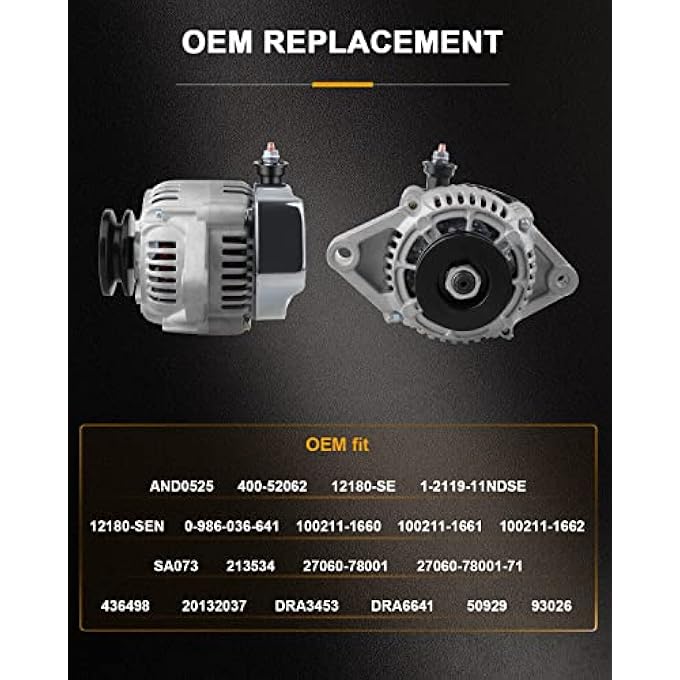 ROADFAR For Mini One Wire Alternator Replacement for GM 1 Wire SBC BBC Chevy Race 87-92 Chrome 12180-SEN, 1-2119-11ND - Image 3