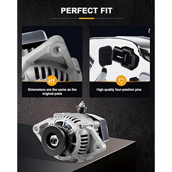 ROADFAR For Mini One Wire Alternator Replacement for GM 1 Wire SBC BBC Chevy Race 87-92 Chrome 12180-SEN, 1-2119-11ND - Image 4