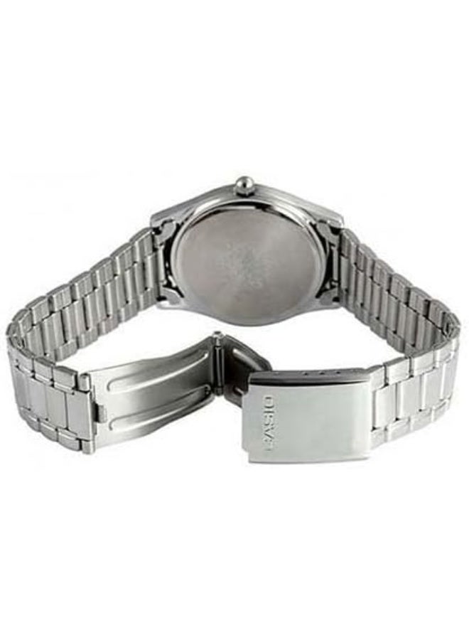 كاسيو ساعة كاسيو نسائية مينا سوداء سوار فضي - Image 4