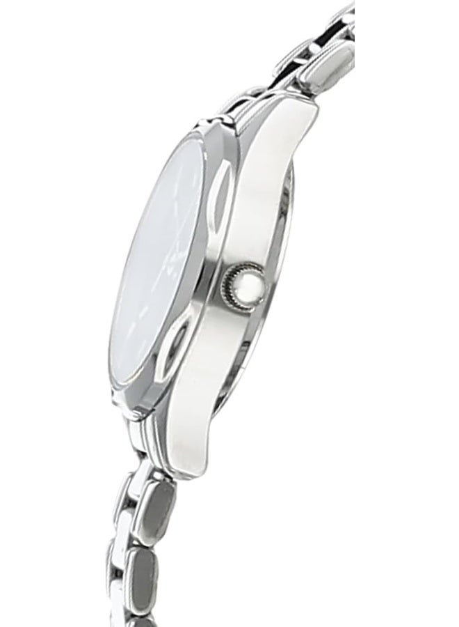 كاسيو ساعة كاسيو نسائية مينا سوداء سوار فضي - Image 3