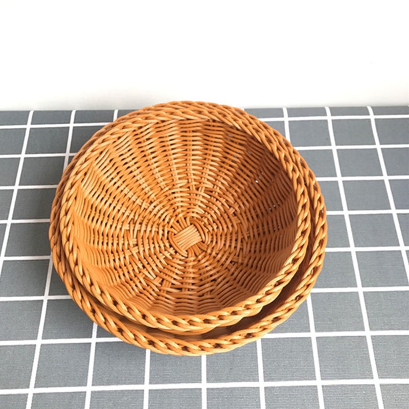 📦 سلة تقديم الخبز للتناول على الطاولة بتصميم منسوج ومتينة للاستخدام المنزلي - Image 1