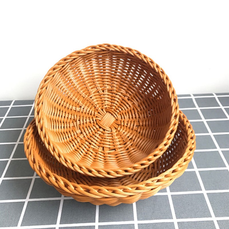 📦 سلة تقديم الخبز للتناول على الطاولة بتصميم منسوج ومتينة للاستخدام المنزلي - Image 2