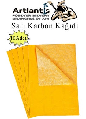 Artlantis Yellow Carbon Paper A4 10 Pieces 21X29,7 cm Copy Paper Transfer Paper Colored Carbon Paper  - Image 1