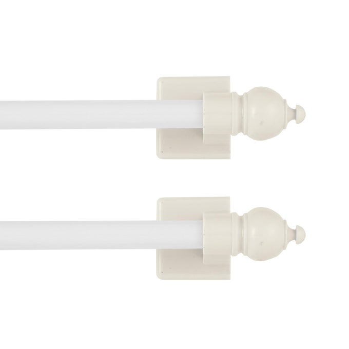 MAGNETIC CURTAIN ROD FOR METAL DOORSMETAL SURFACES NO DRILL CURTAIN ROD ADJUSTABLE MAGNETIC ROD MULTIUSE DESIGN 8751575 INCH WINDOW PRIVACYSIDELIGHT DRAPERY ROD 2 PACK WHITE FINISH