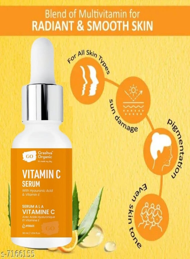 GRASHVA ORGANIC سيروم الوجه من غراشف أورجانيك سكين ناتشورالز، يزيد من إشراقة البشرة فورًا ويقلل من البقع مع مرور الوقت، معزز فيتامين سي برايت كومبليت، 30 مل - Image 4