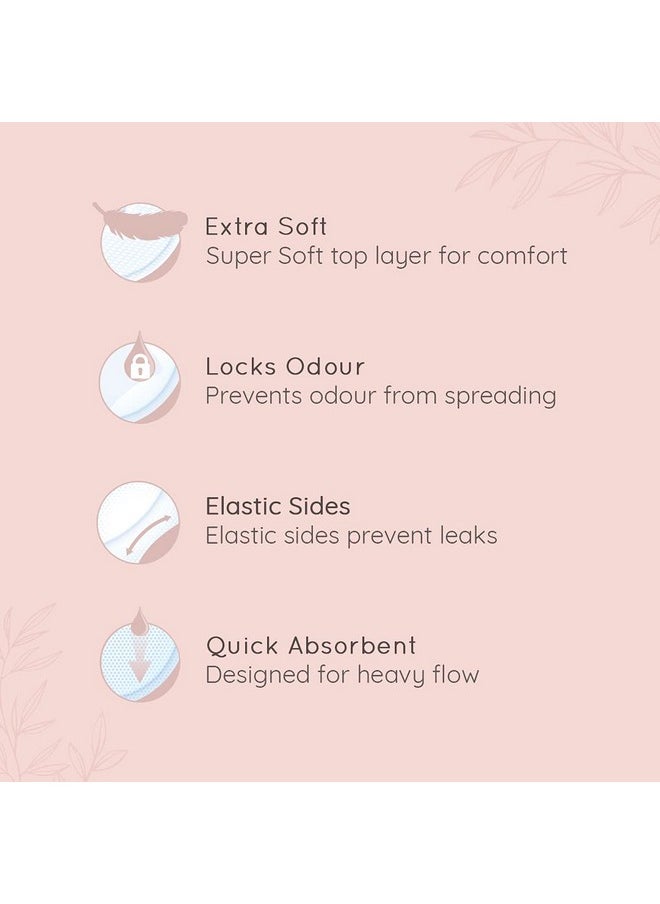 PEESAFE Maternity Pads - Pack Of 8 | Absorbs Up To 750Ml Fluid, Extra Soft Surface With Elastic Sides | Best Suited For Urinary Inconsistence & Heavy Flow  - Image 3