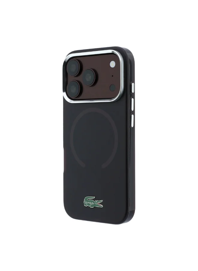 لاكوست جراب حماية صلب مقاوم للصدمات لهاتف iPhone 18 Pro Max بتقنية MagSafe، مزود بلمسة نهائية بتقنية IML وحلقة مغناطيسية، متوافق مع الشحن اللاسلكي.