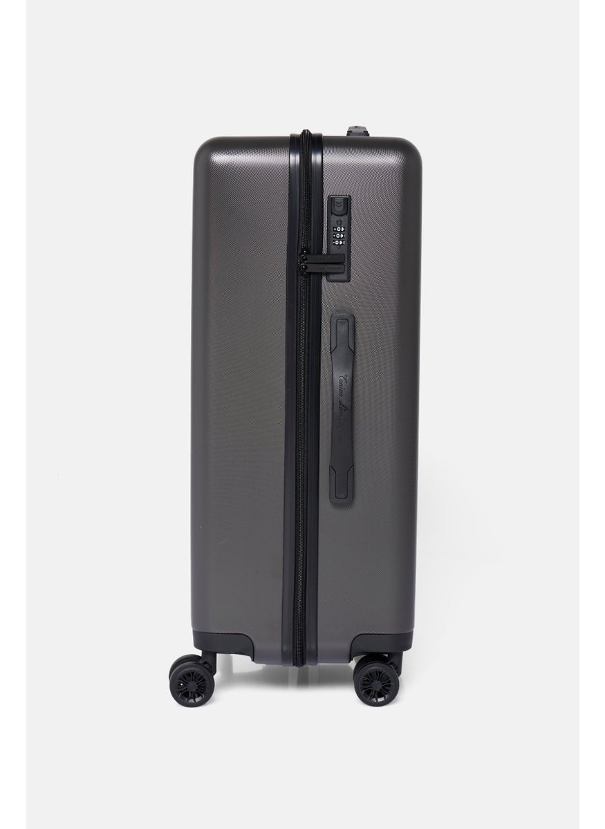 Tonino Lamborghini 26,4 Inch Hardshell Brand Logo Check In Spinner Luggage, Dark Grey  - Image 3