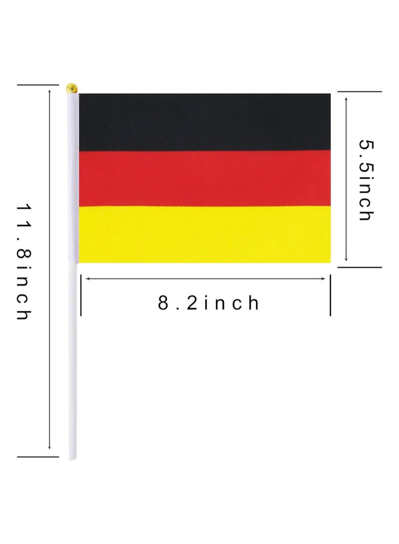 General Flag of Germany A5 Size, German Flag with Stick. Pack Of 5 Pieces.  - Image 2