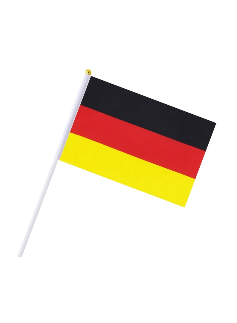 General Flag of Germany A5 Size, German Flag with Stick. Pack Of 5 Pieces.  - Image 3